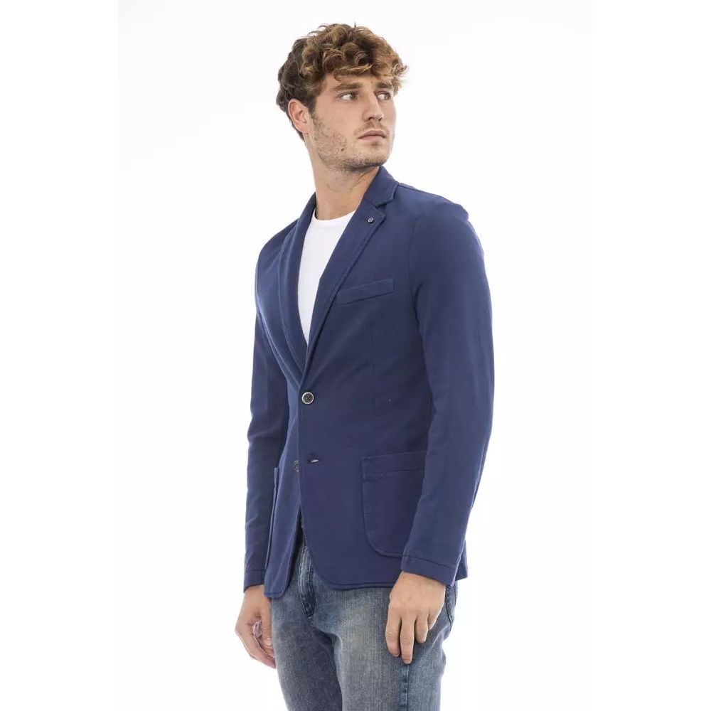 Distretto12 Blue Cotton Men's Blazer