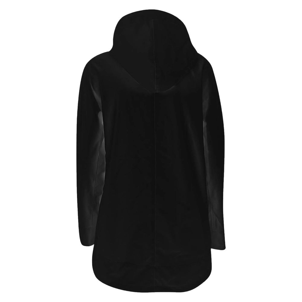 Yes Zee Black Polyester Rain Women's Coat