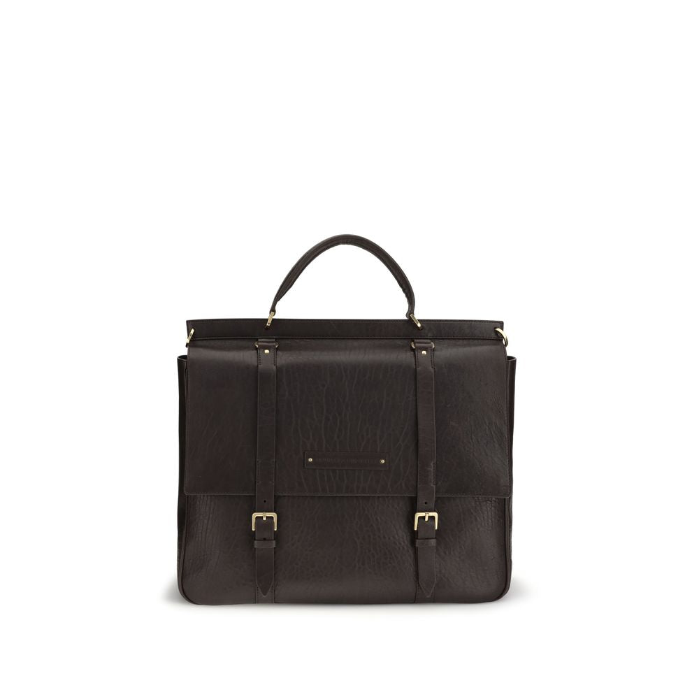 Brunello Cucinelli Brown Calf Leather Bos Taurus Luggage And Men's Travel