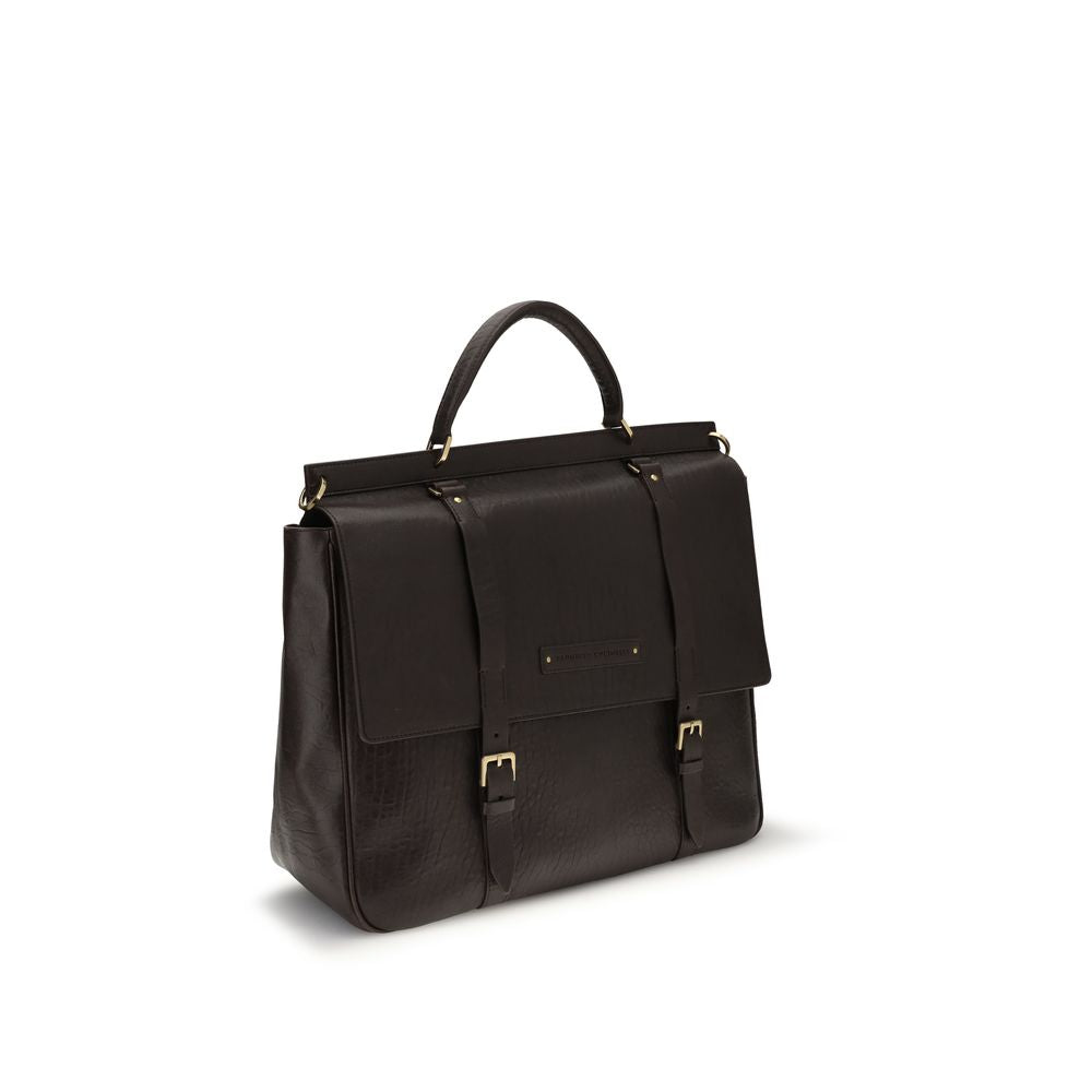 Brunello Cucinelli Brown Calf Leather Bos Taurus Luggage And Men's Travel