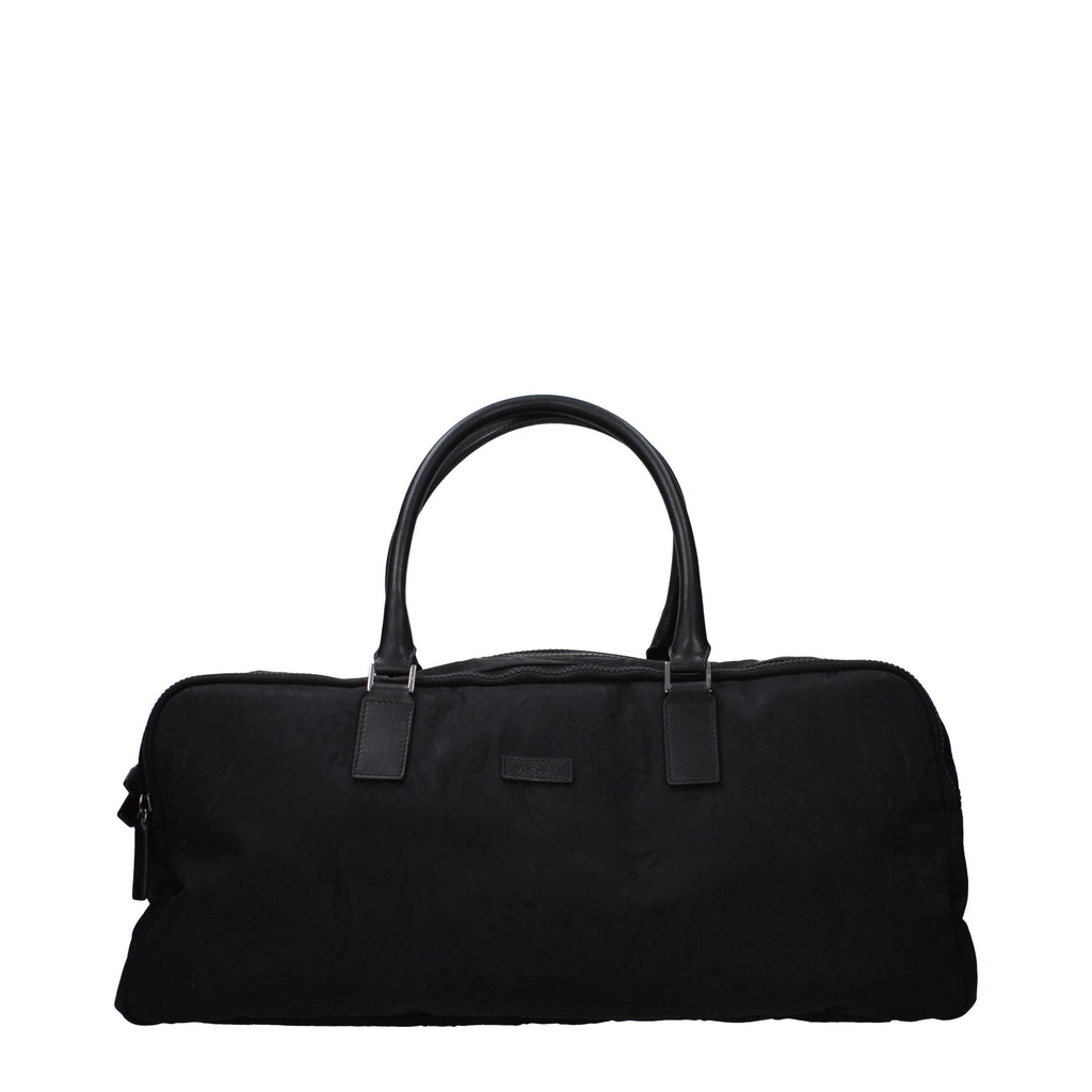 Versace Black Fabric Luggage And Men's Travel