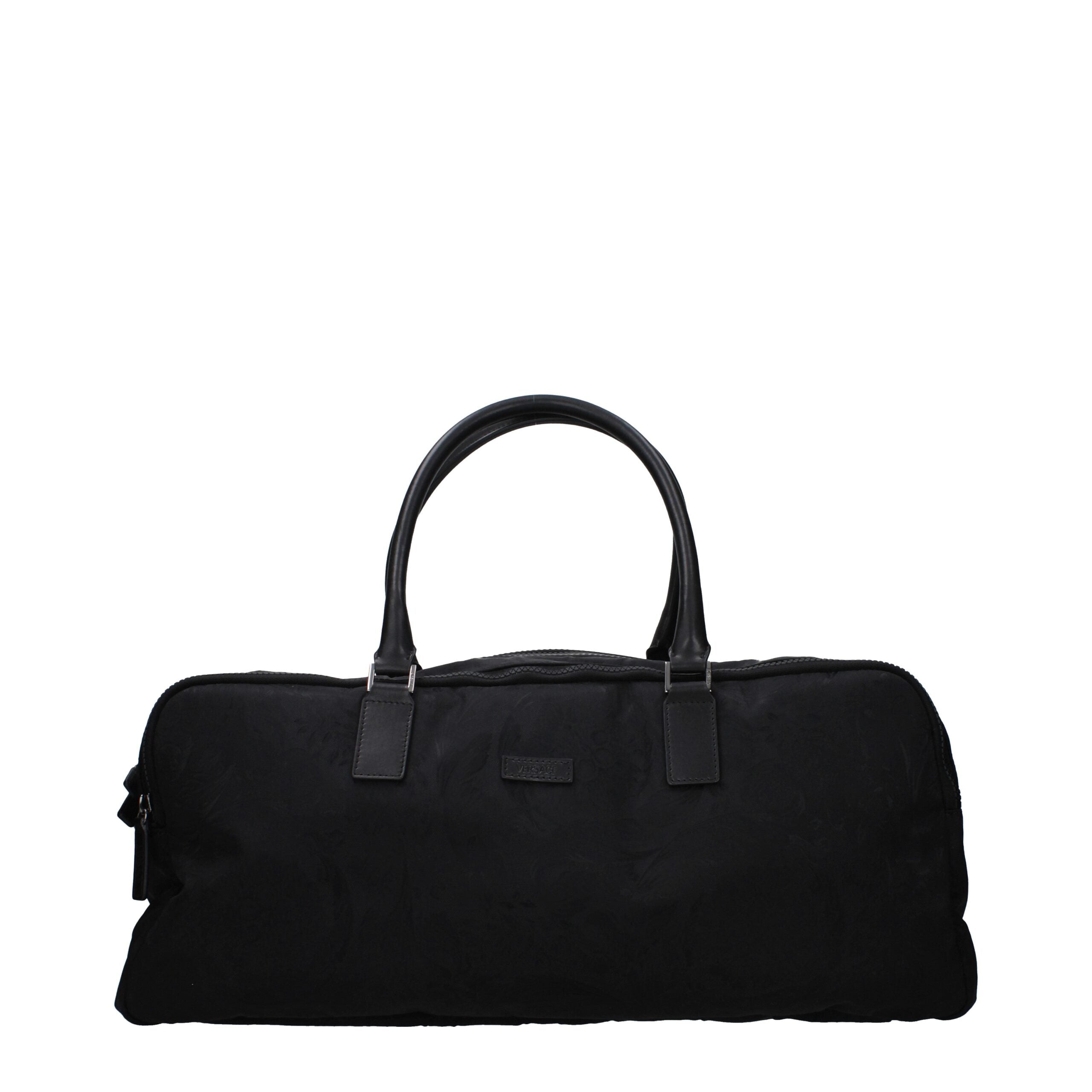 Versace Black Fabric Luggage And Men's Travel