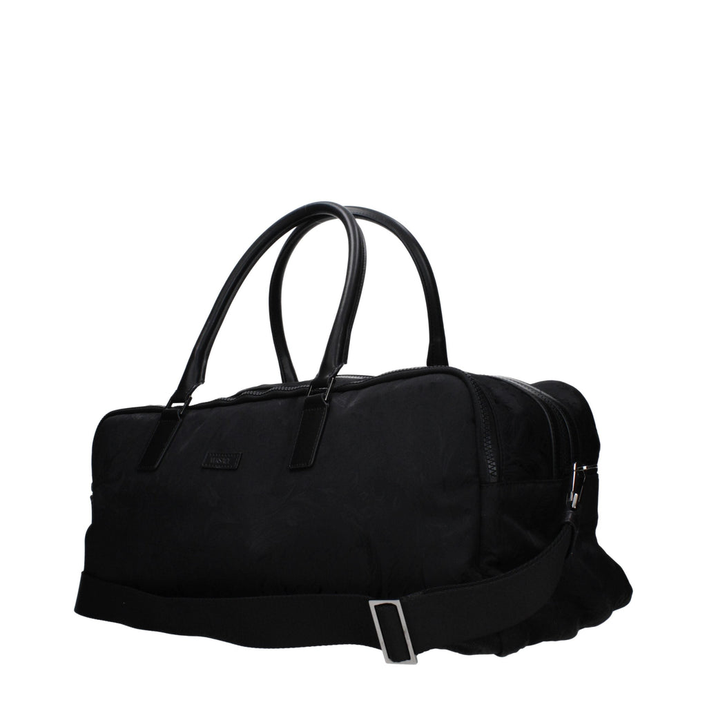 Versace Black Fabric Luggage And Men's Travel