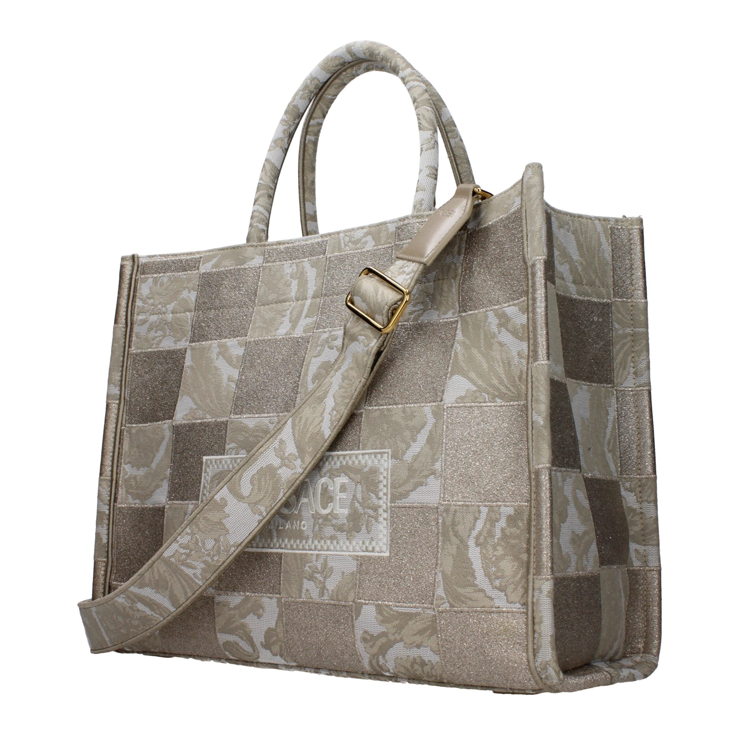 Versace Beige Fabric Women's Handbag