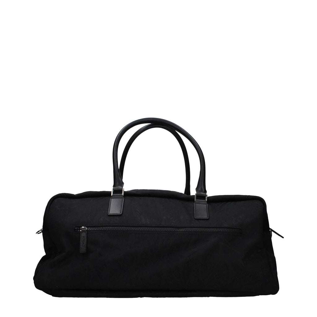 Versace Black Fabric Luggage And Men's Travel