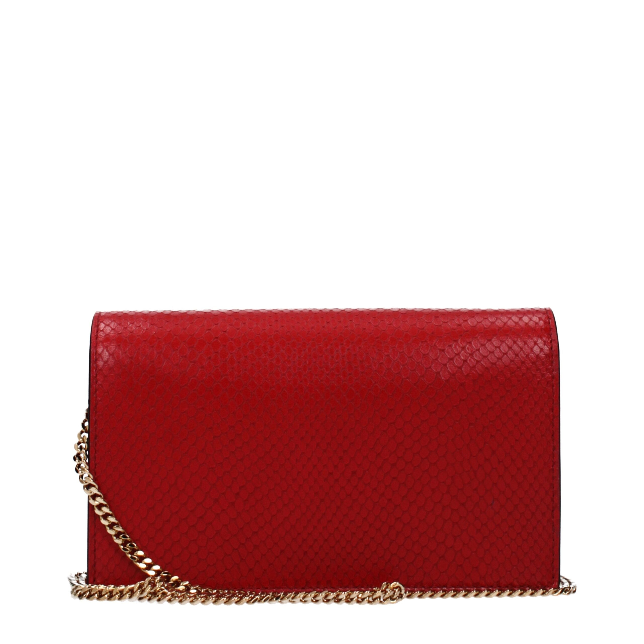 Versace Red Leather Clutch Women's Bag