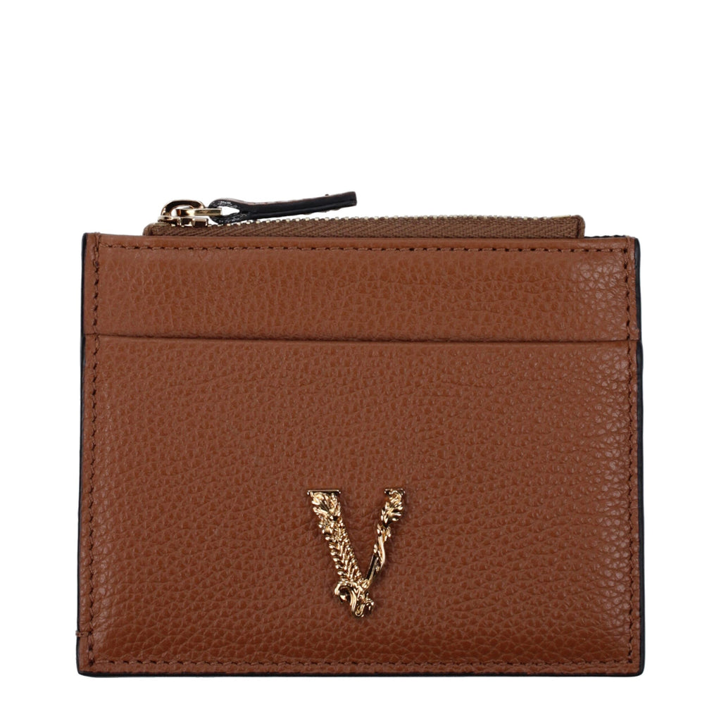 Versace Brown Leather Women's Wallet