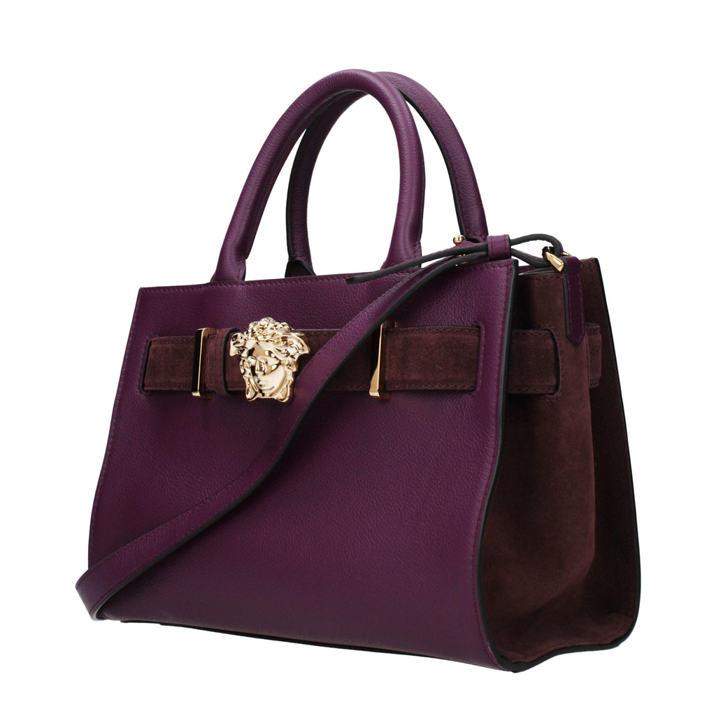 Versace Purple Leather Women's Handbag