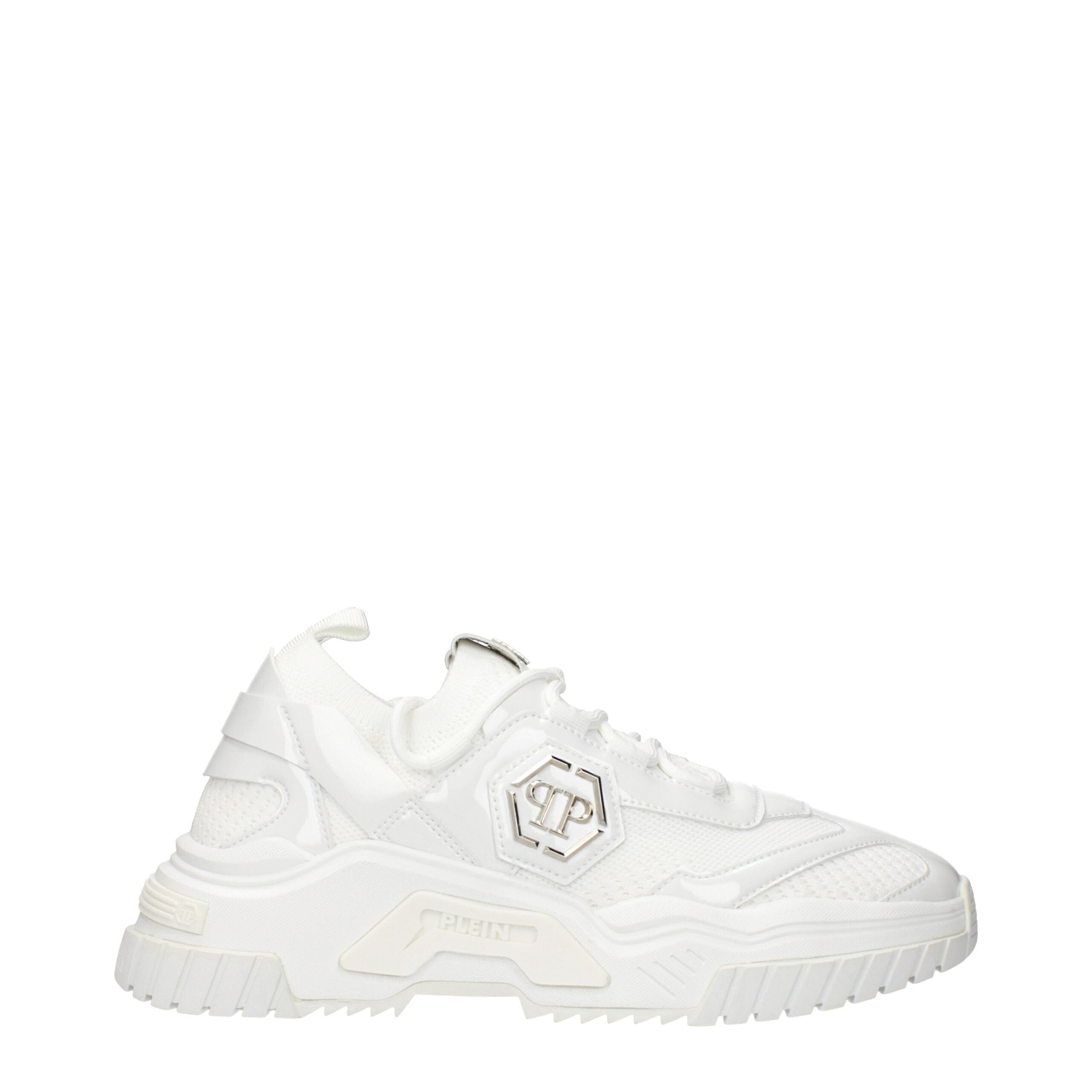 Philipp Plein White Fabric Chunky Men's Sneakers