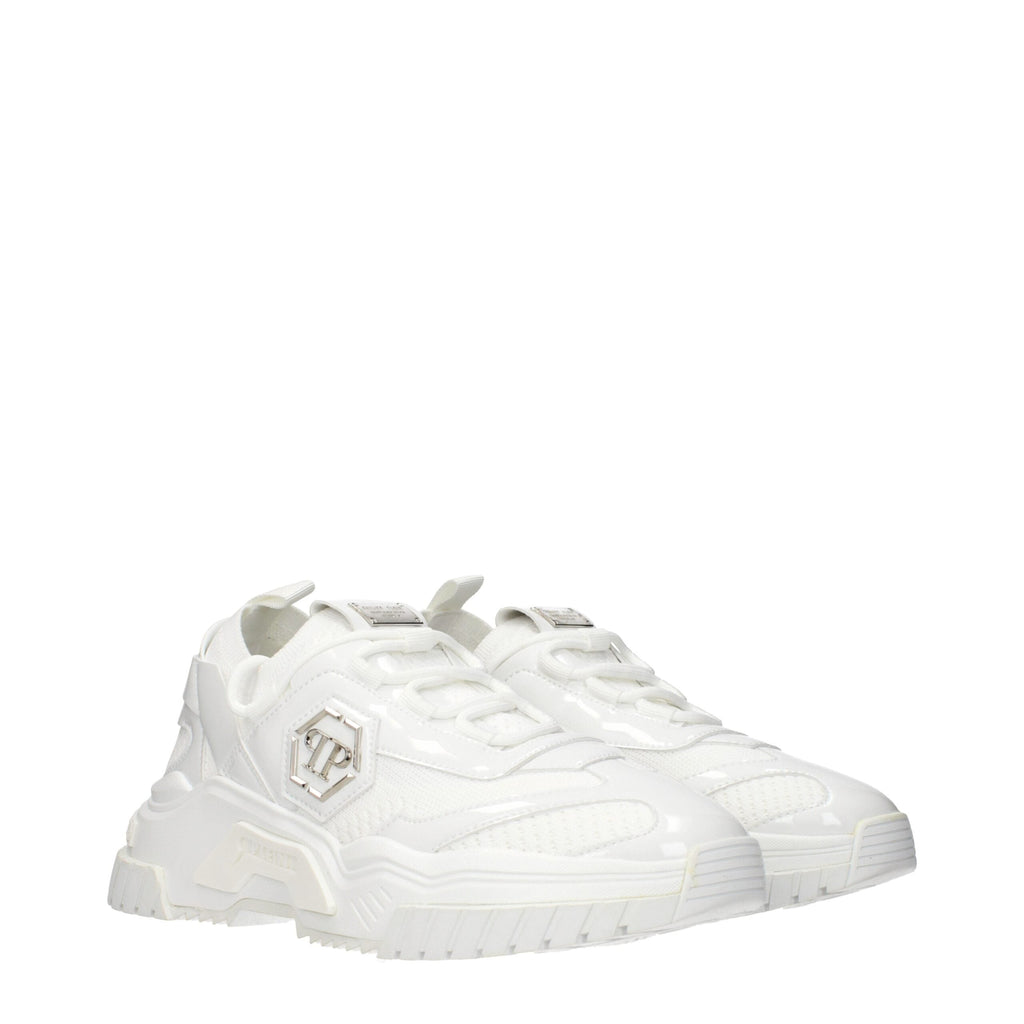 Philipp Plein White Fabric Chunky Men's Sneakers