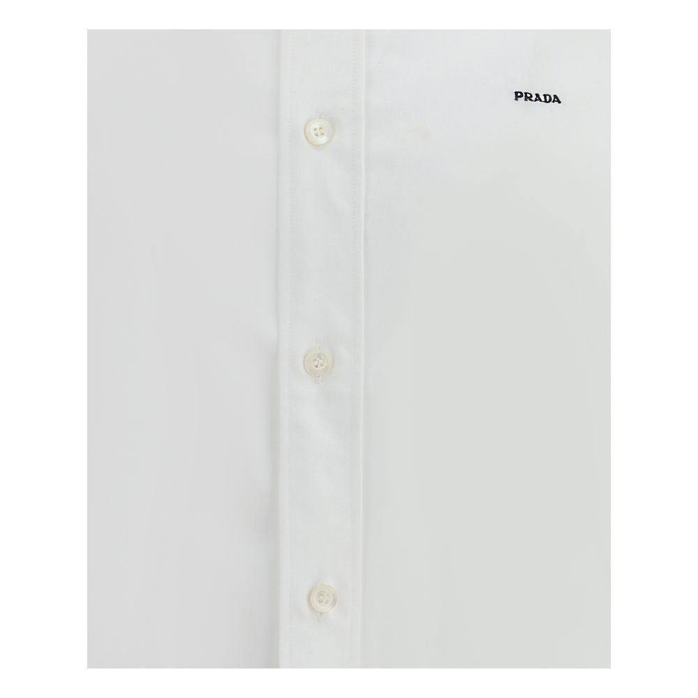 Prada White Fleece Wool Dress Men's Shirt