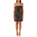 Met Gold Viscose Short Women's Dress