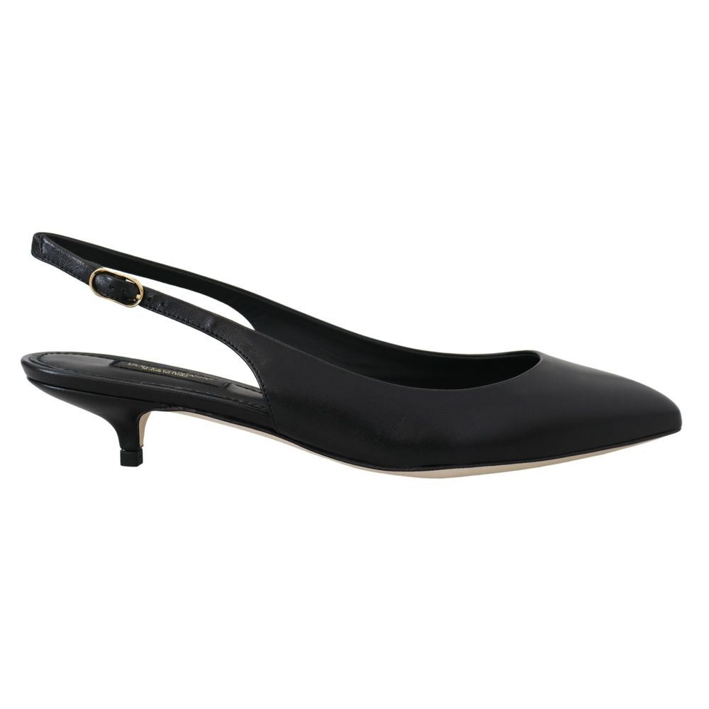 Dolce & Gabbana Black Leather High Heel Women's Pumps