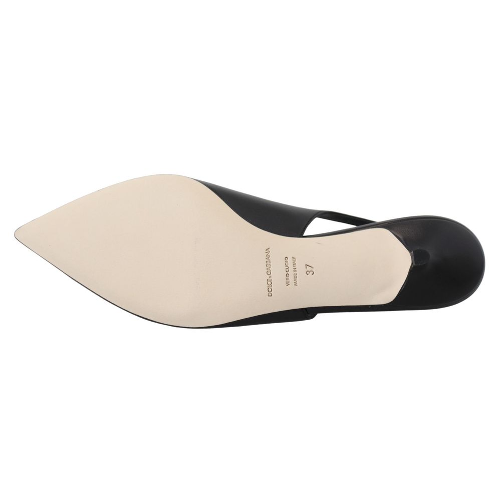 Dolce & Gabbana Black Leather High Heel Women's Pumps