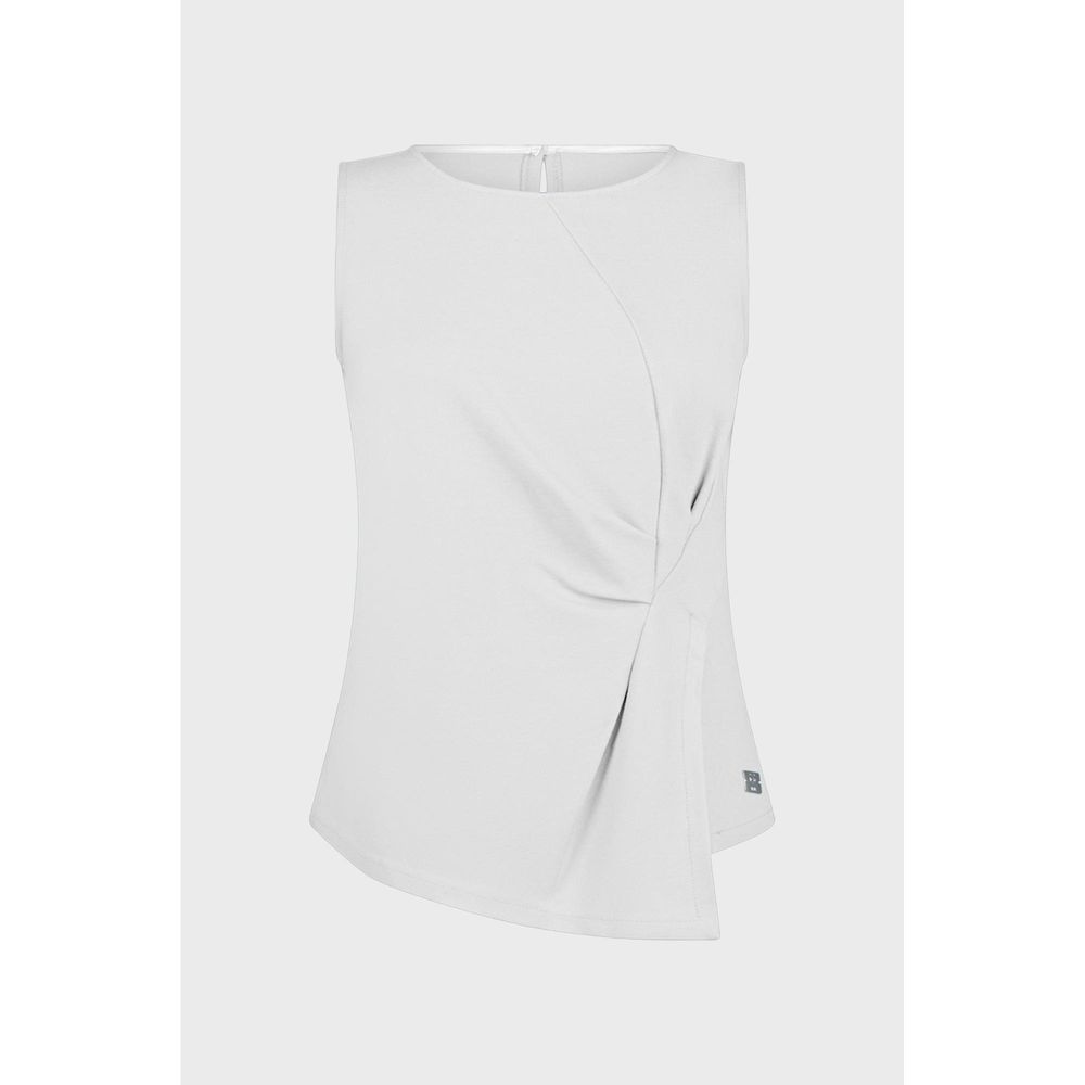 19V69 Italia White Viscose Tank Women's Tops
