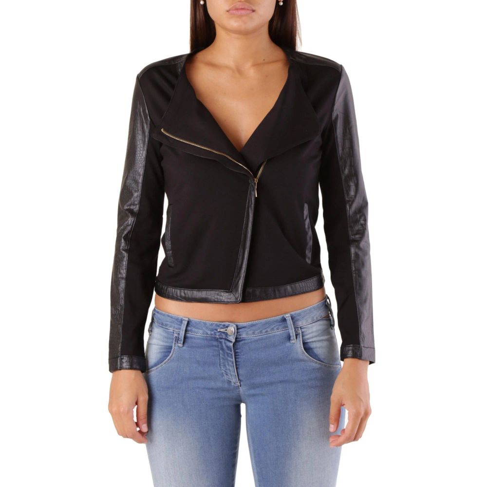 Met Black Viscose Biker Women's Jacket