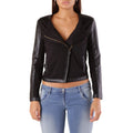 Met Black Viscose Biker Women's Jacket