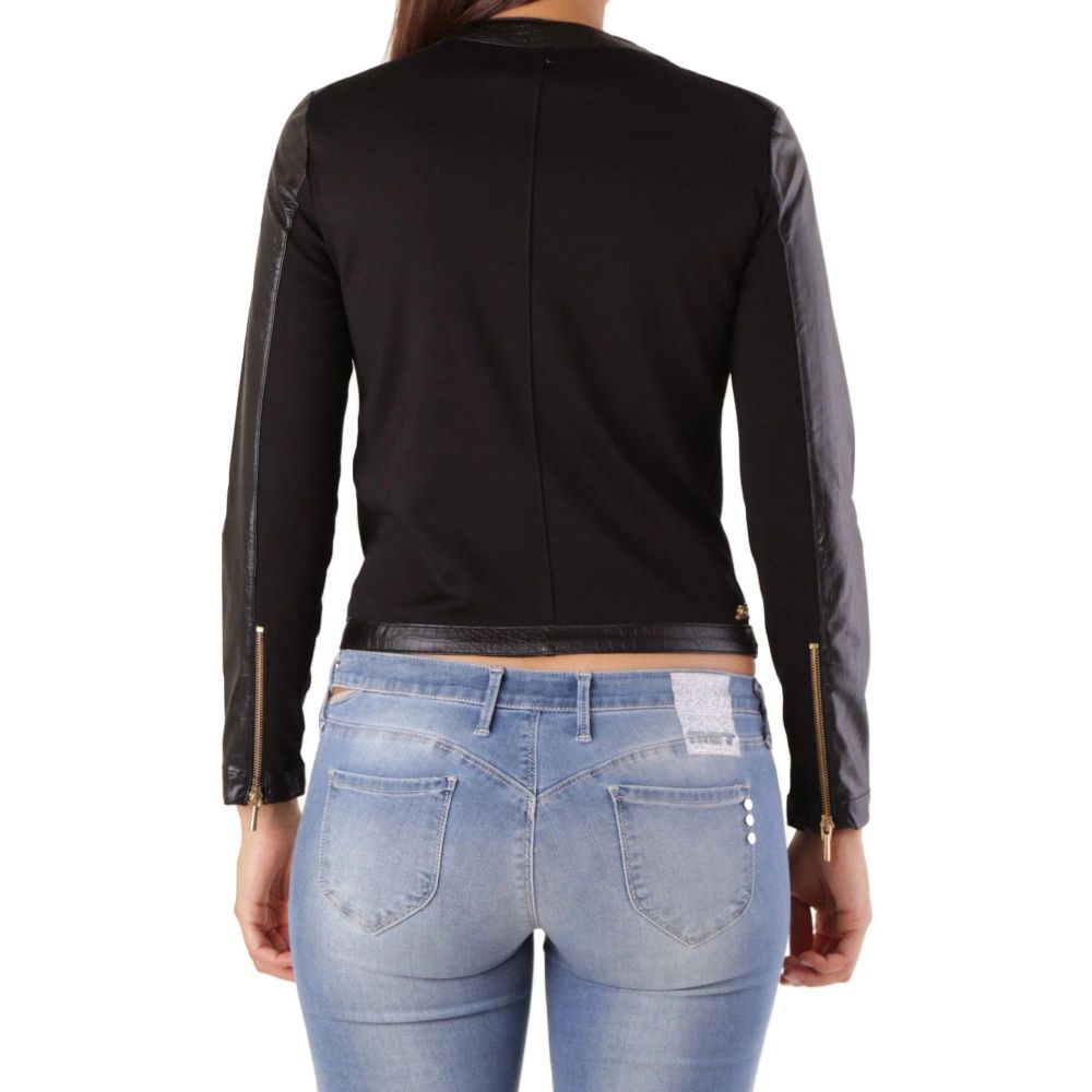 Met Black Viscose Biker Women's Jacket
