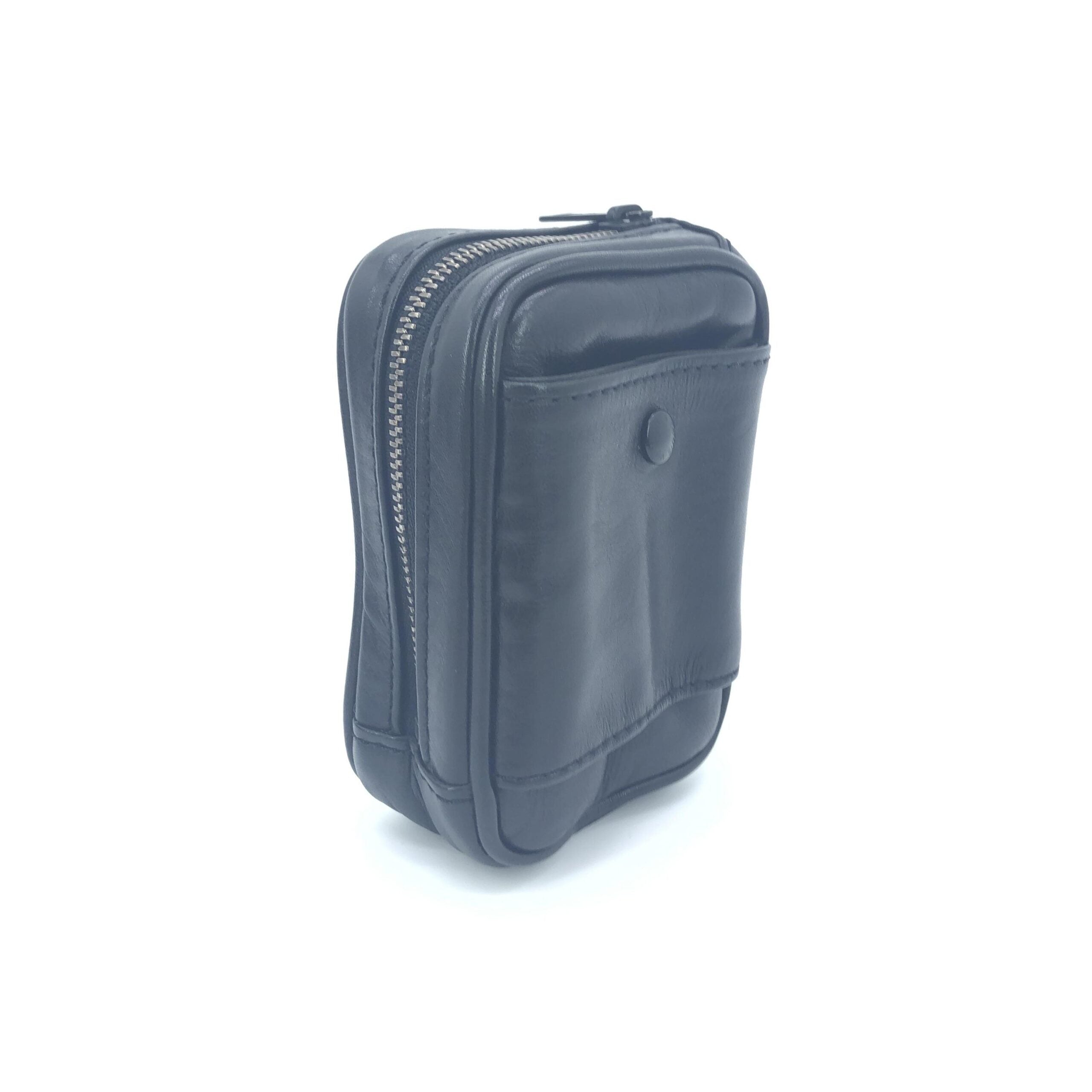 Louis Vuitton Black Leather Zippered Carrying Women's Case (Pre-Owned)