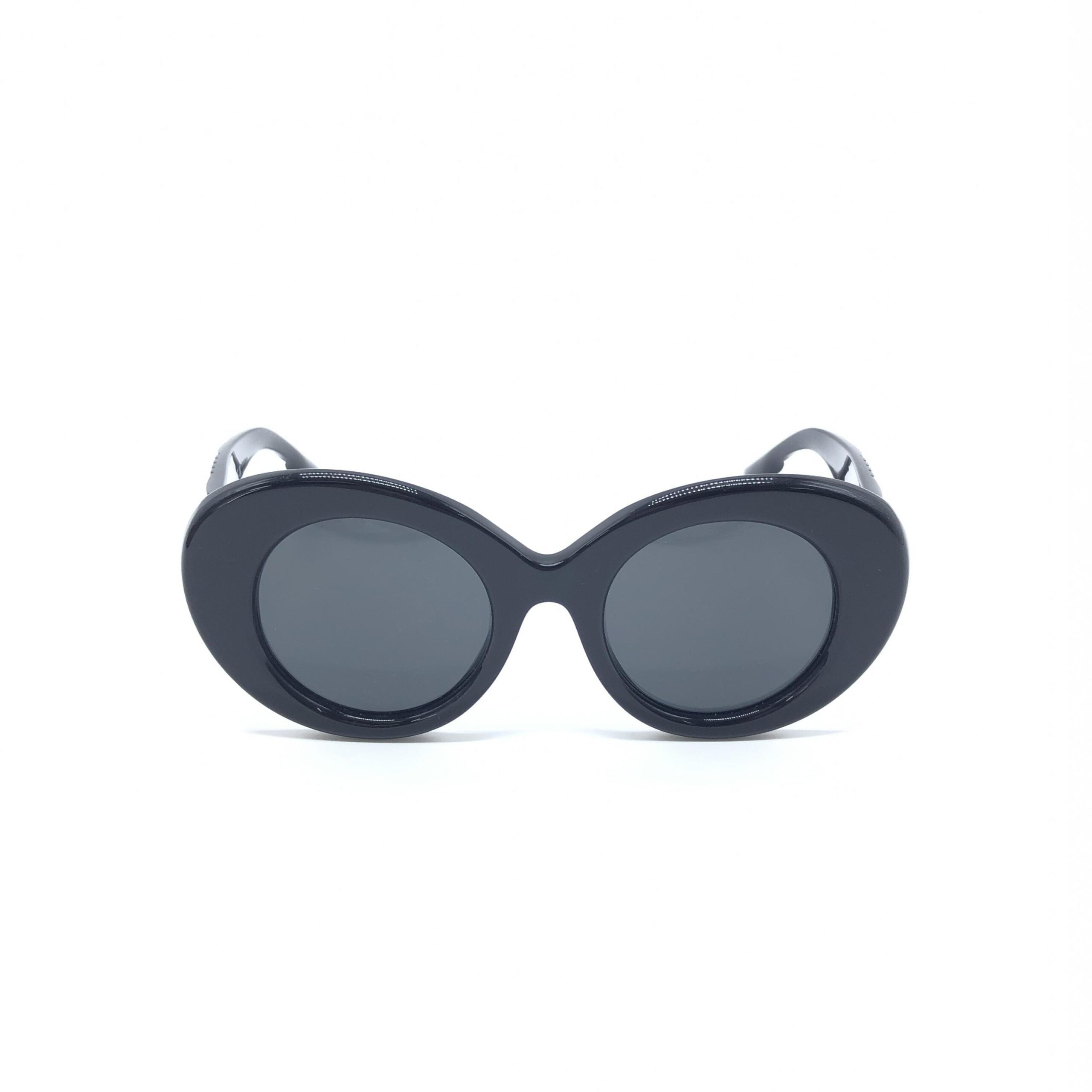 Burberry Black Oversized Round Women's Sunglasses (Pre-Owned)