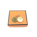 Hermès Gold Plated Button Logo Women's Clip-Ons (Pre-Owned)