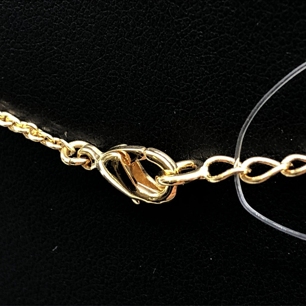 Salvatore Ferragamo Gold Gancini Crystals Pendant Women's Necklace (Pre-Owned)