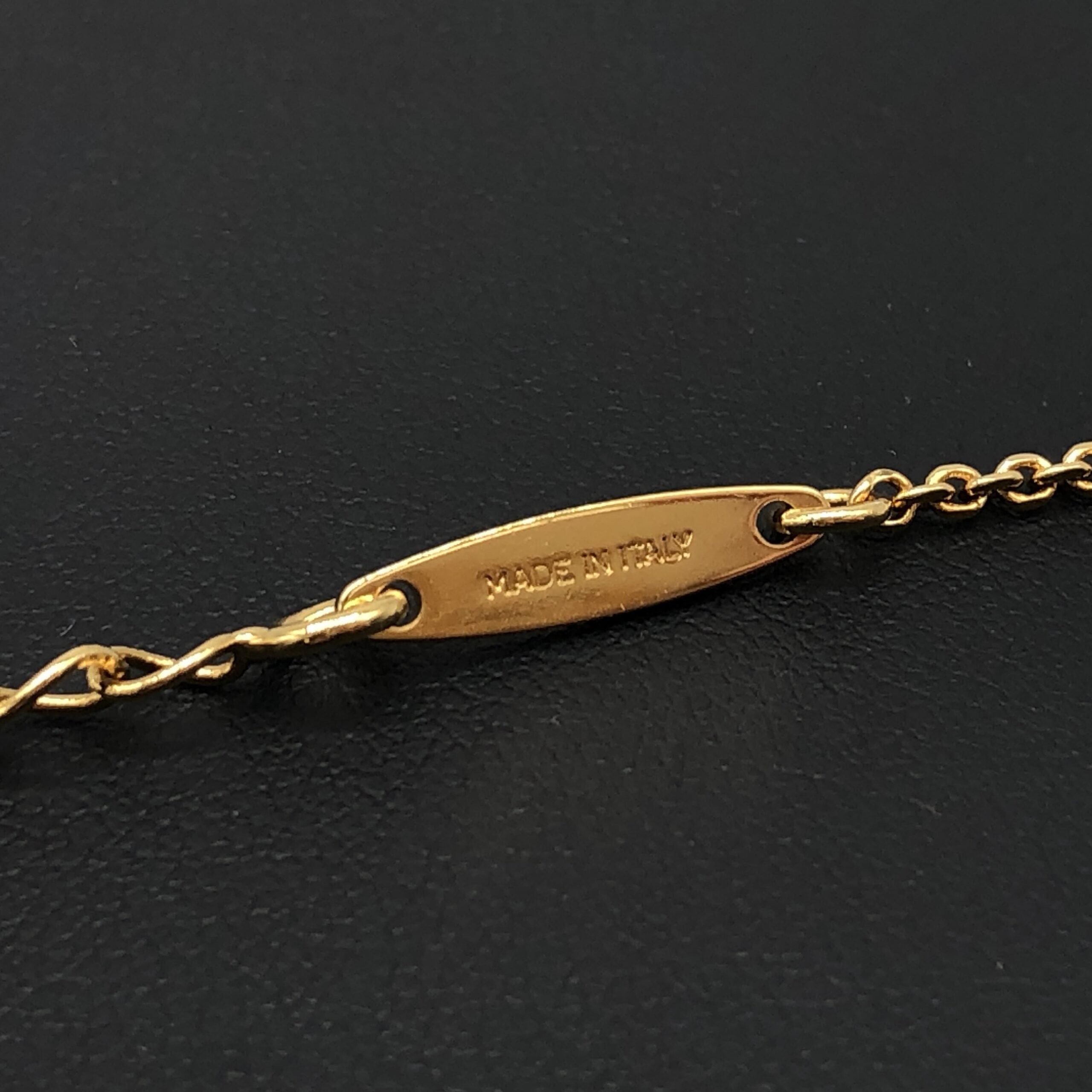 Salvatore Ferragamo Gold Gancini Crystals Pendant Women's Necklace (Pre-Owned)