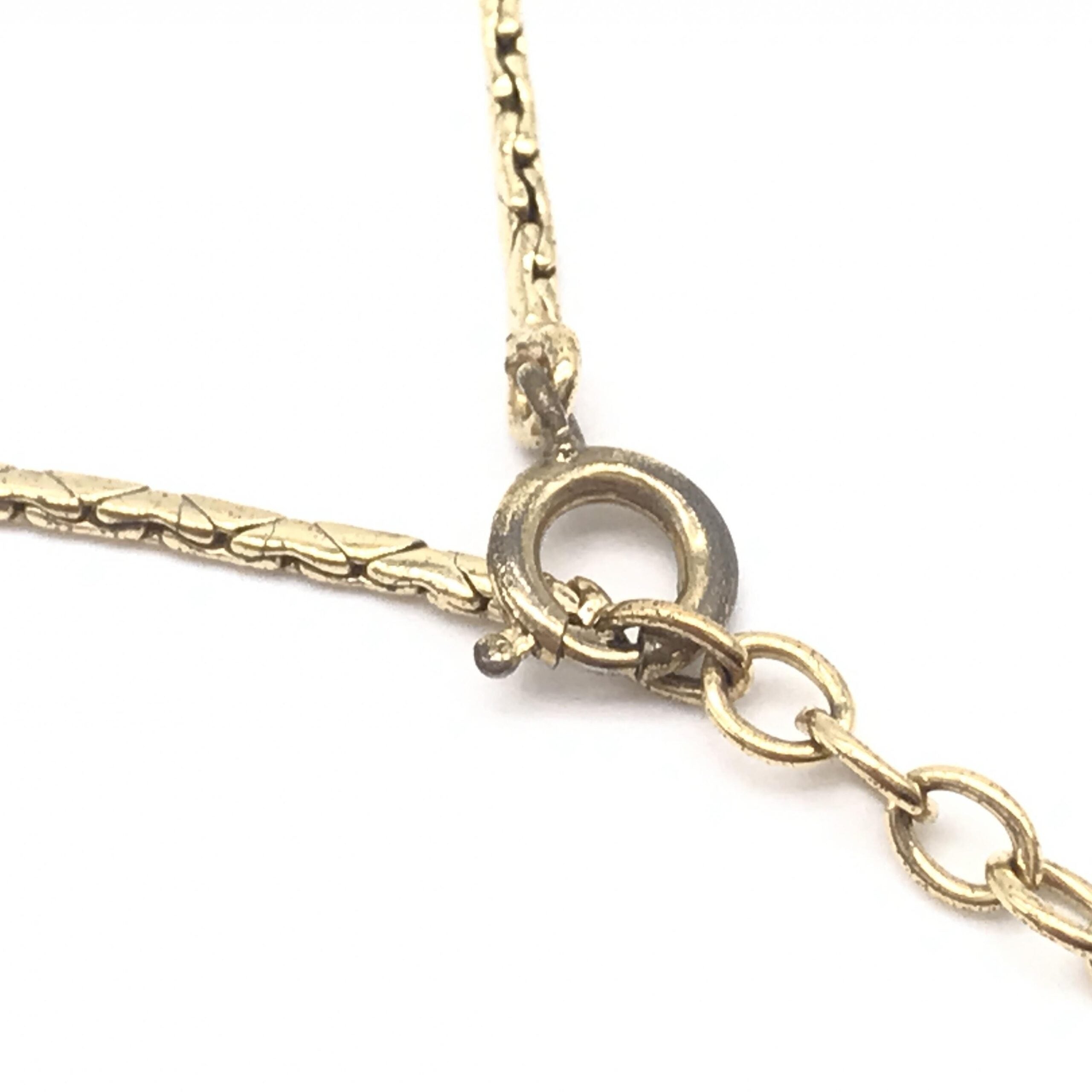 Christian Dior Gold Heart Pendant With Women's Rhinestones (Pre-Owned)