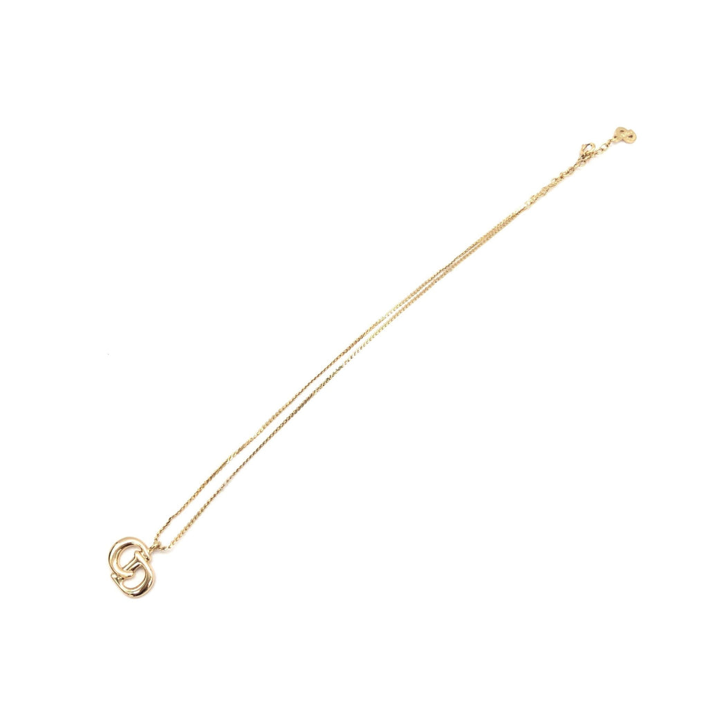 Christian Dior Gold Plated CD Pendant Necklace With Women's Chain (Pre-Owned)