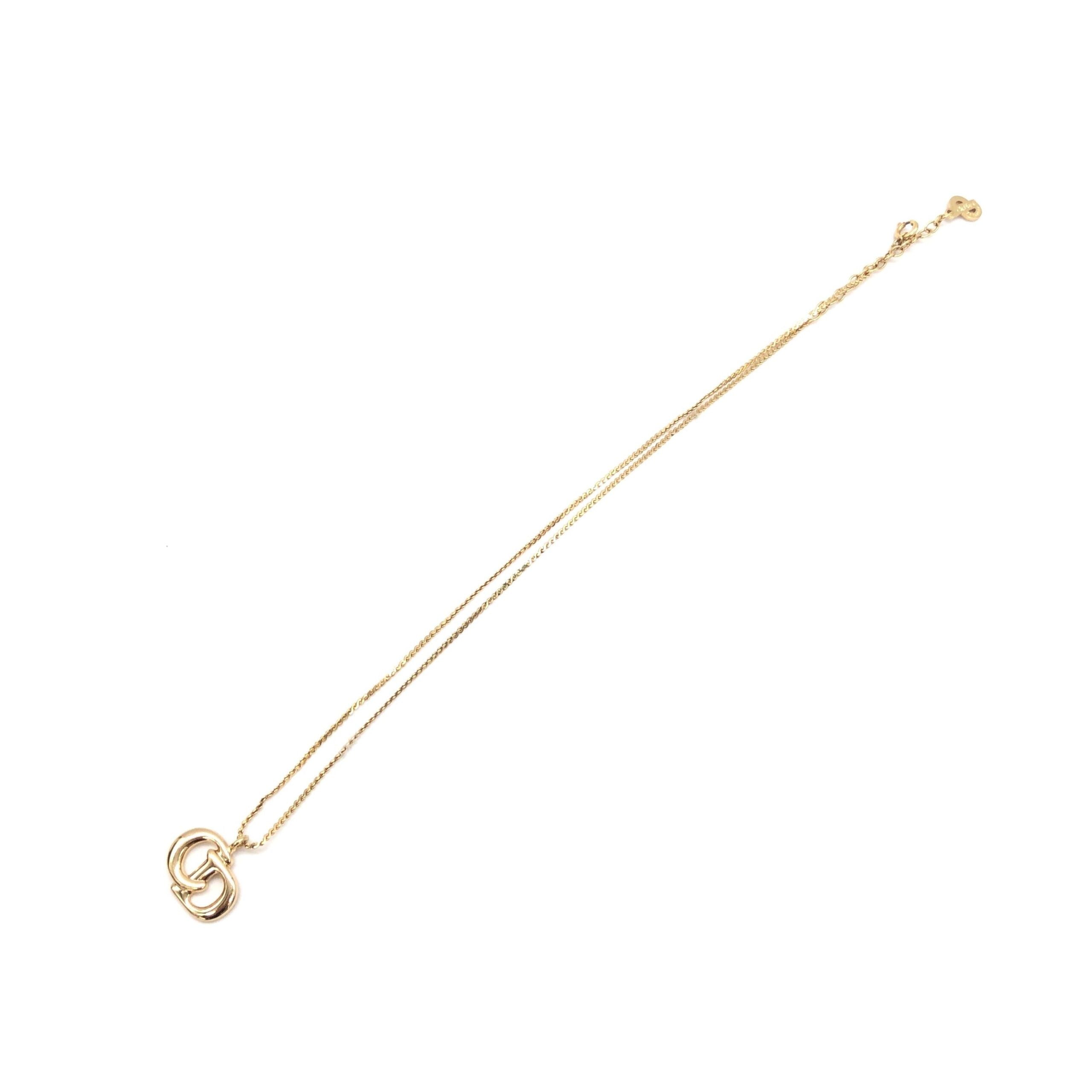 Christian Dior Gold Plated CD Pendant Necklace With Women's Chain (Pre-Owned)