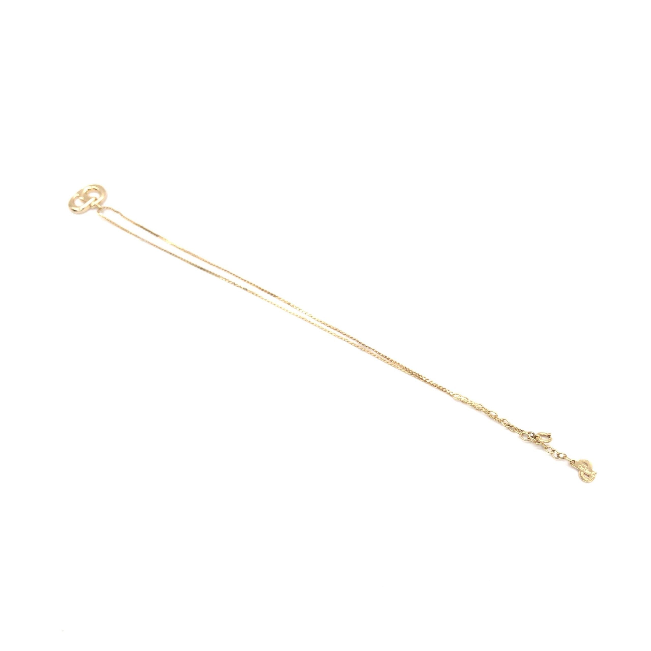 Christian Dior Gold Plated CD Pendant Necklace With Women's Chain (Pre-Owned)