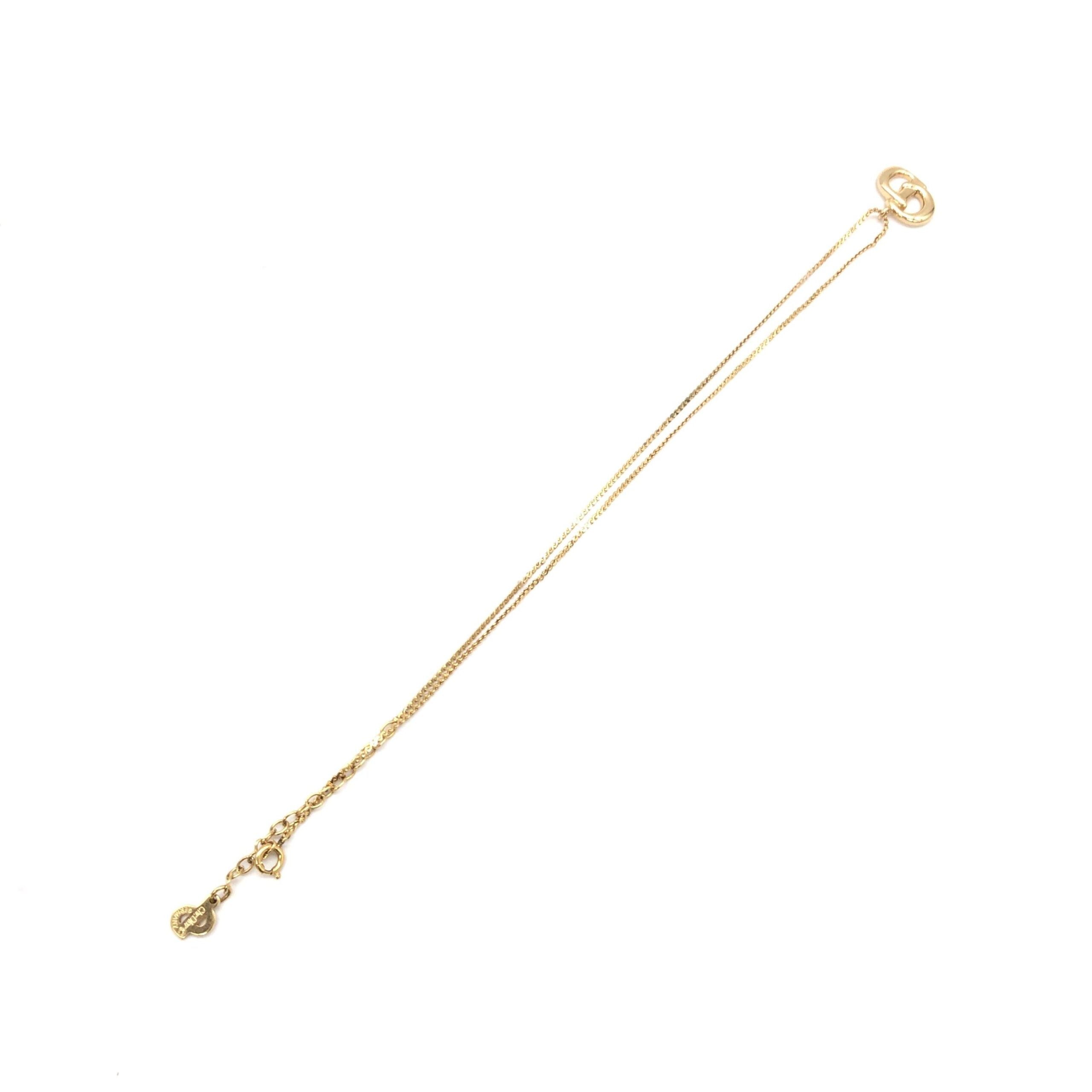 Christian Dior Gold Plated CD Pendant Necklace With Women's Chain (Pre-Owned)
