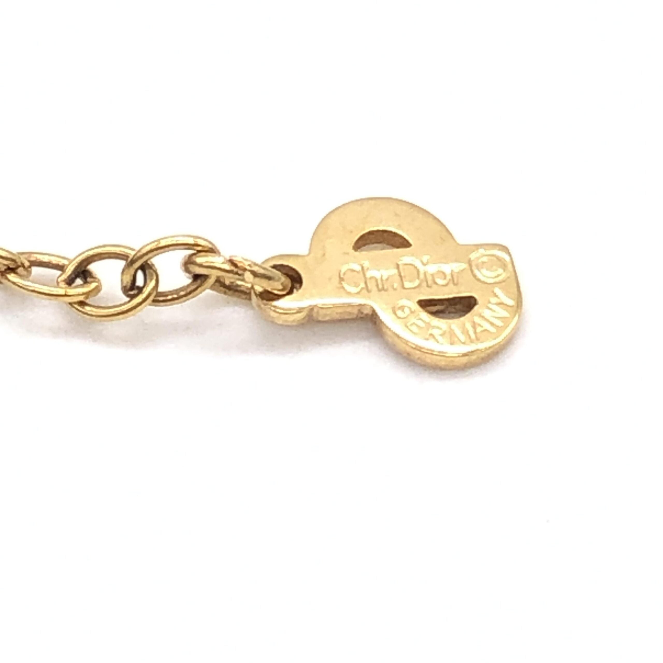Christian Dior Gold Plated CD Pendant Necklace With Women's Chain (Pre-Owned)