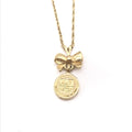 Givenchy Gold Tone Bow Pendant Chain Women's Necklace (Pre-Owned)