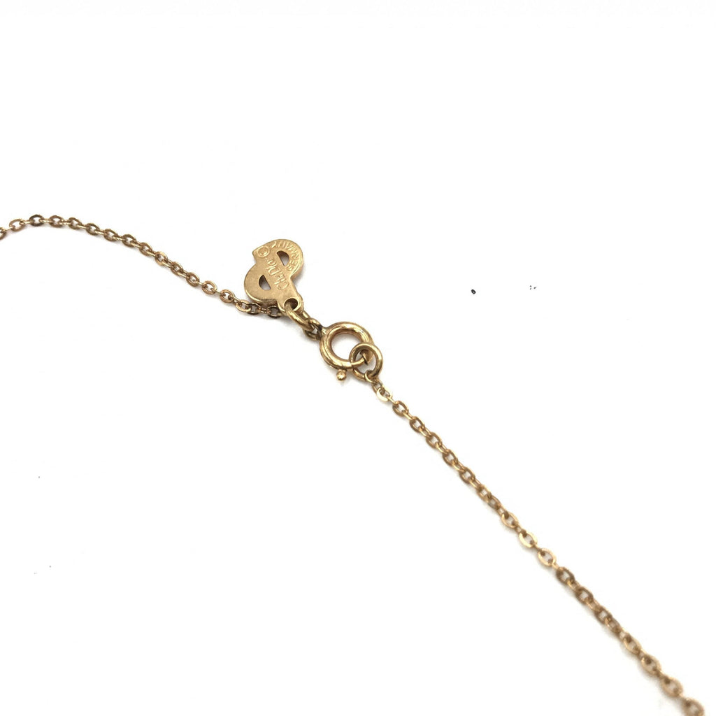 Christian Dior Gold PLated Necklace With Rhinestone Women's Pendant (Pre-Owned)
