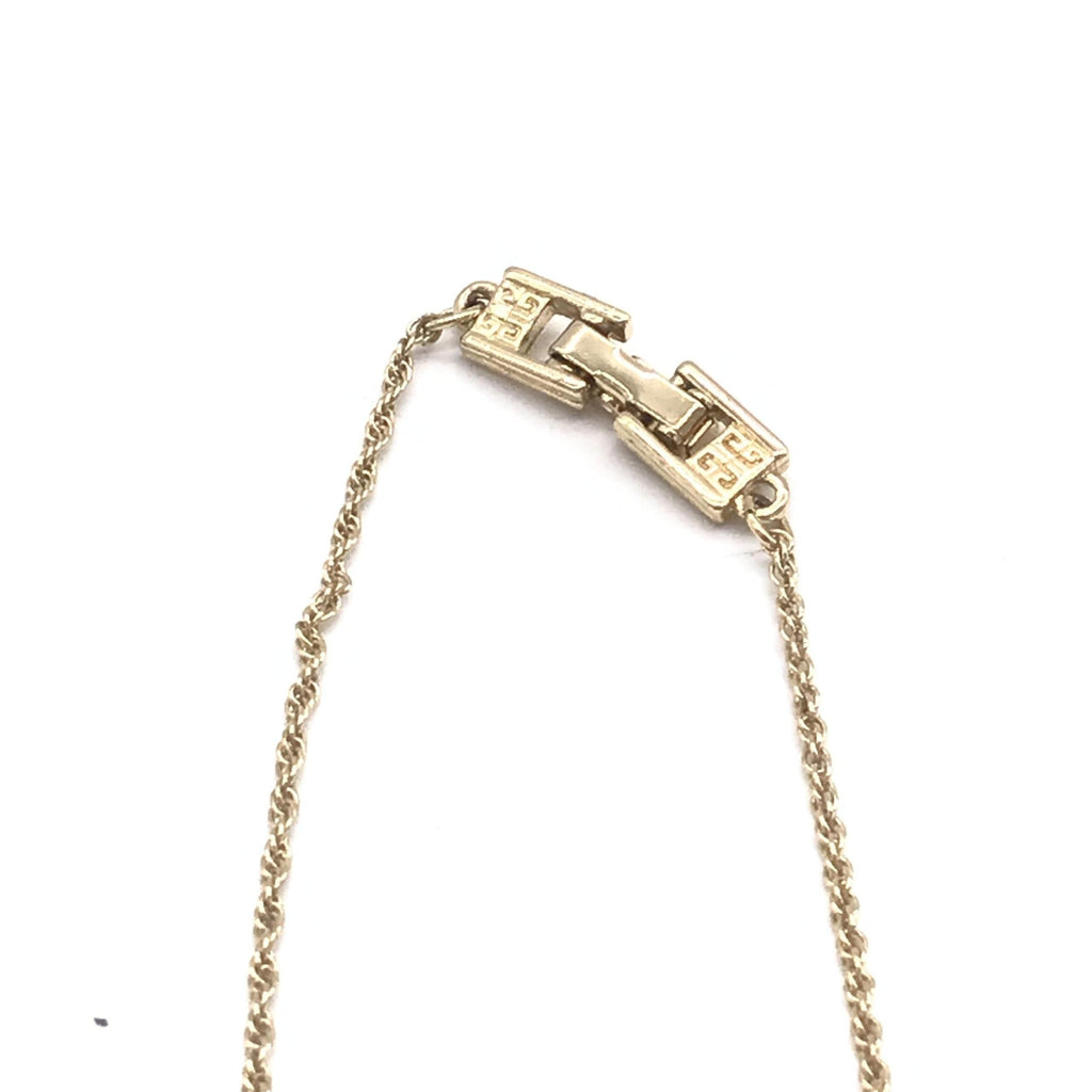 Givenchy Gold Tone Bow Pendant Chain Women's Necklace (Pre-Owned)