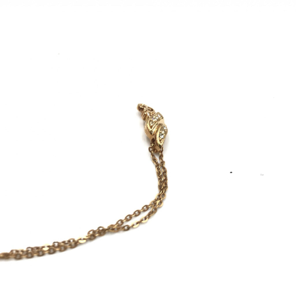 Christian Dior Gold PLated Necklace With Rhinestone Women's Pendant (Pre-Owned)