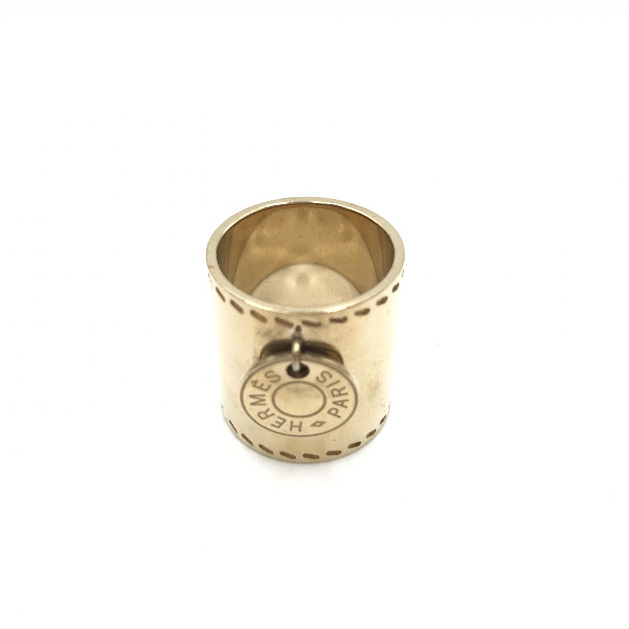 Hermès Gold Tone Scarf Ring Women's Accessory (Pre-Owned)