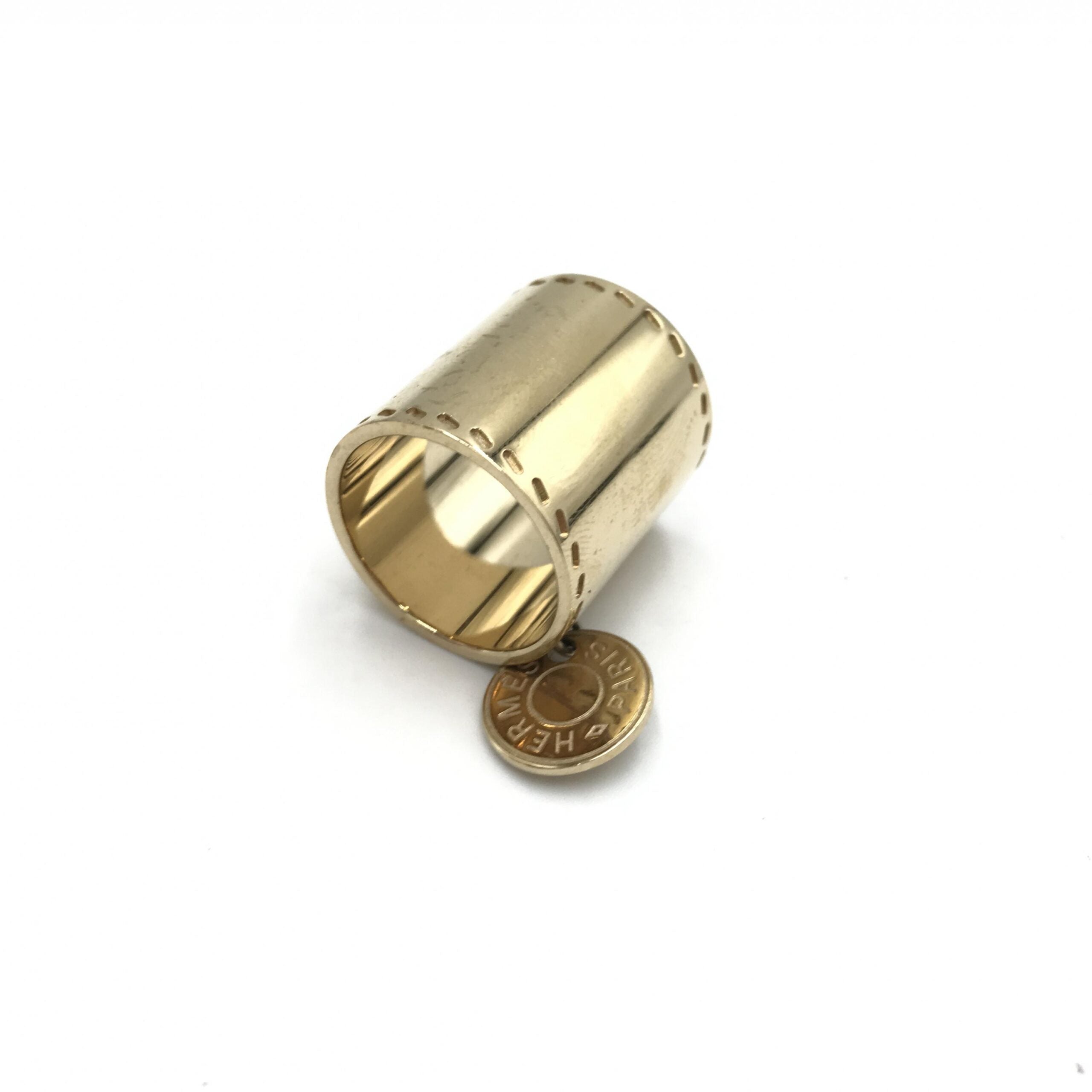 Hermès Gold Tone Scarf Ring Women's Accessory (Pre-Owned)
