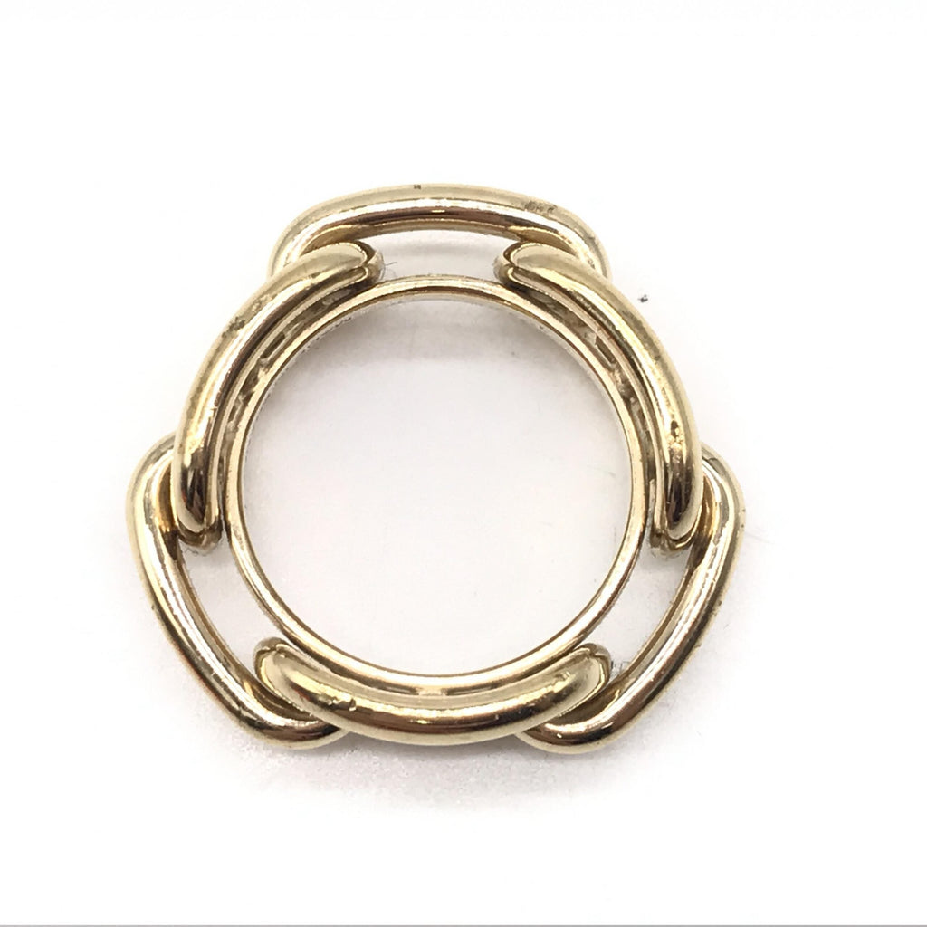 Hermès Gold-Plated Scarf Ring Women's Accessory (Pre-Owned)