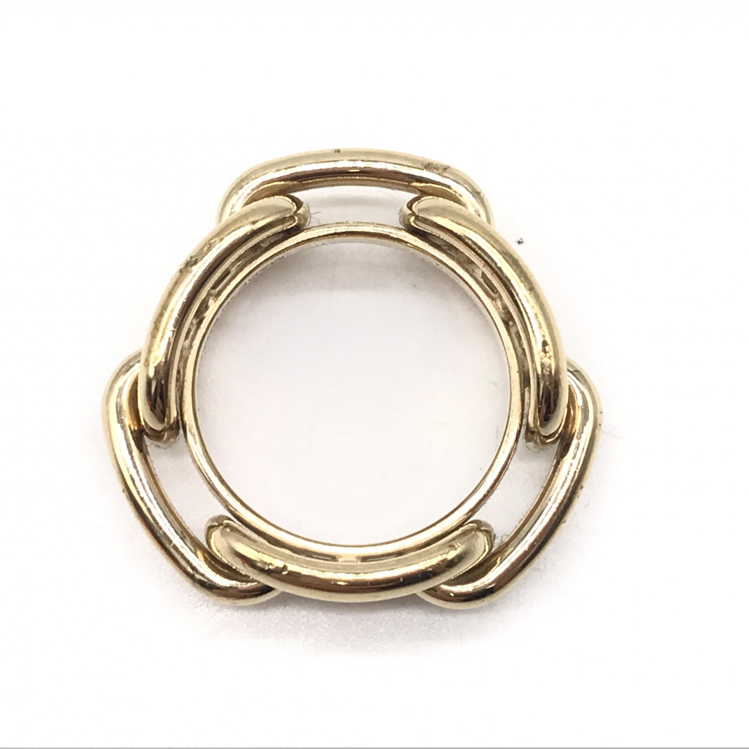 Hermès Gold-Plated Scarf Ring Women's Accessory (Pre-Owned)