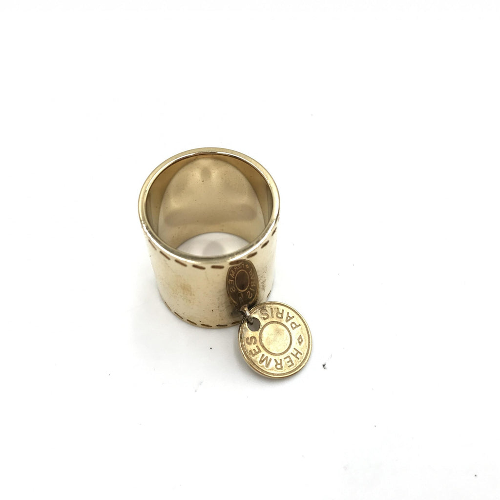 Hermès Gold Tone Scarf Ring Women's Accessory (Pre-Owned)
