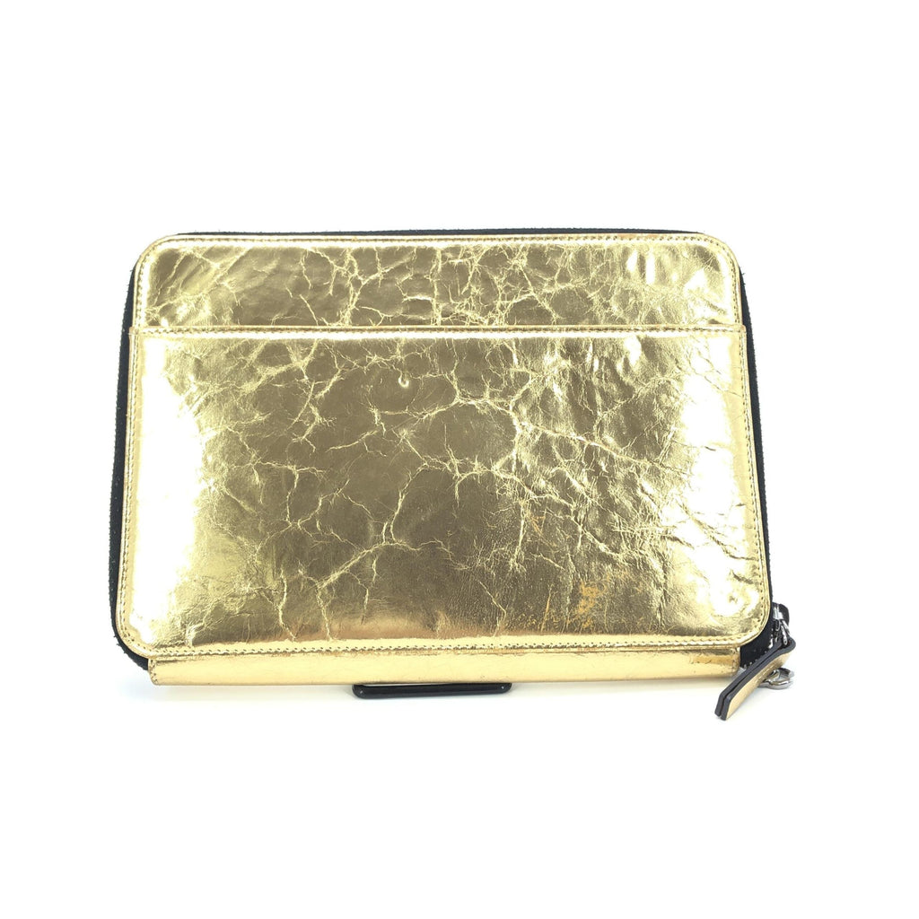 Chanel Gold Tone Votez Coco Zip Women's Clutch (Pre-Owned)