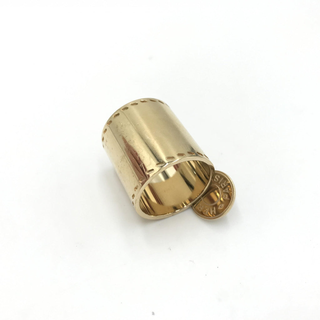 Hermès Gold Tone Scarf Ring Women's Accessory (Pre-Owned)