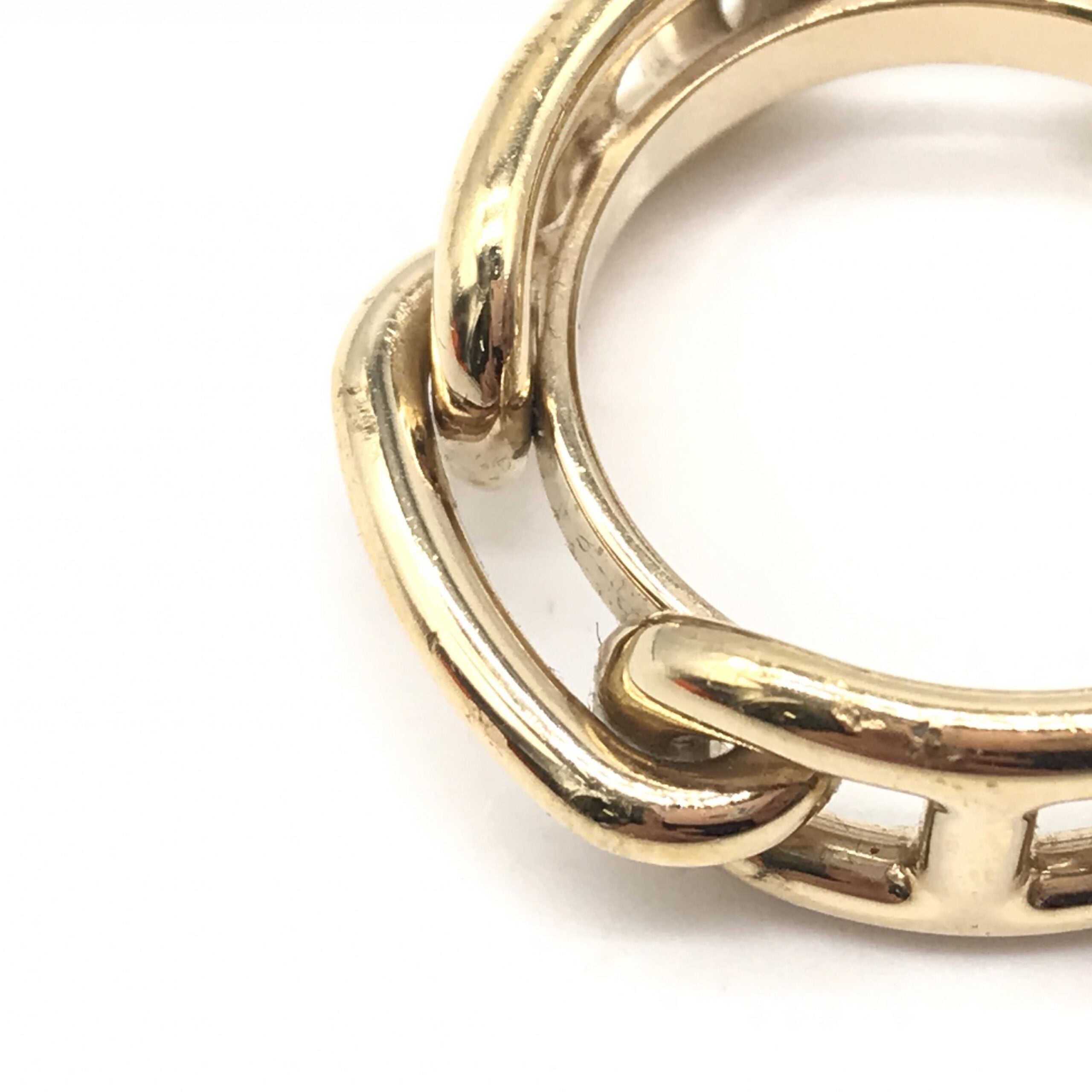 Hermès Gold-Plated Scarf Ring Women's Accessory (Pre-Owned)
