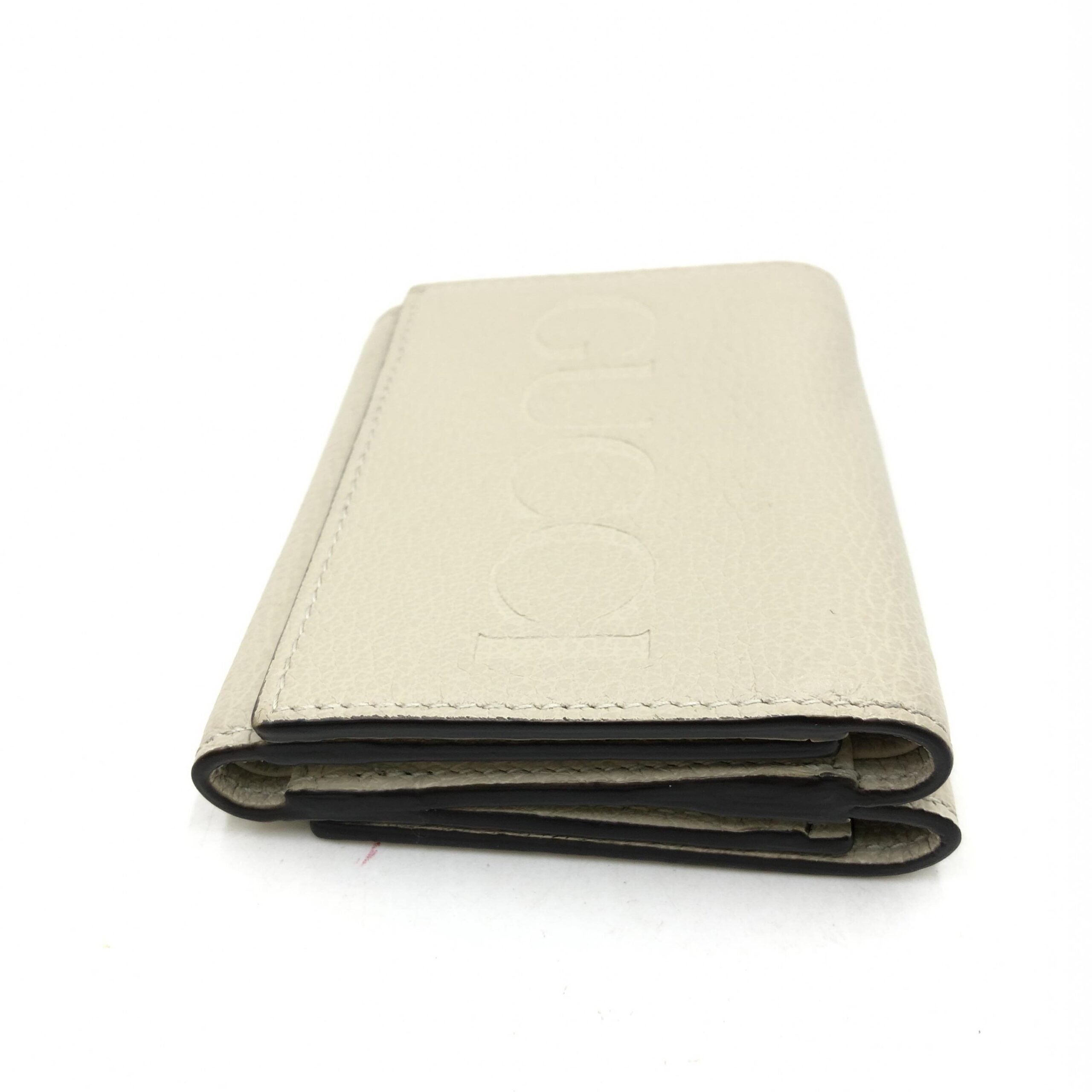Gucci Ivory Leather Tri-Fold Women's Wallet (Pre-Owned)