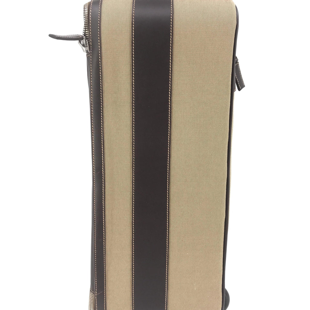 Prada Jacquard Canvas Leather Women's Suitcase (Pre-Owned)