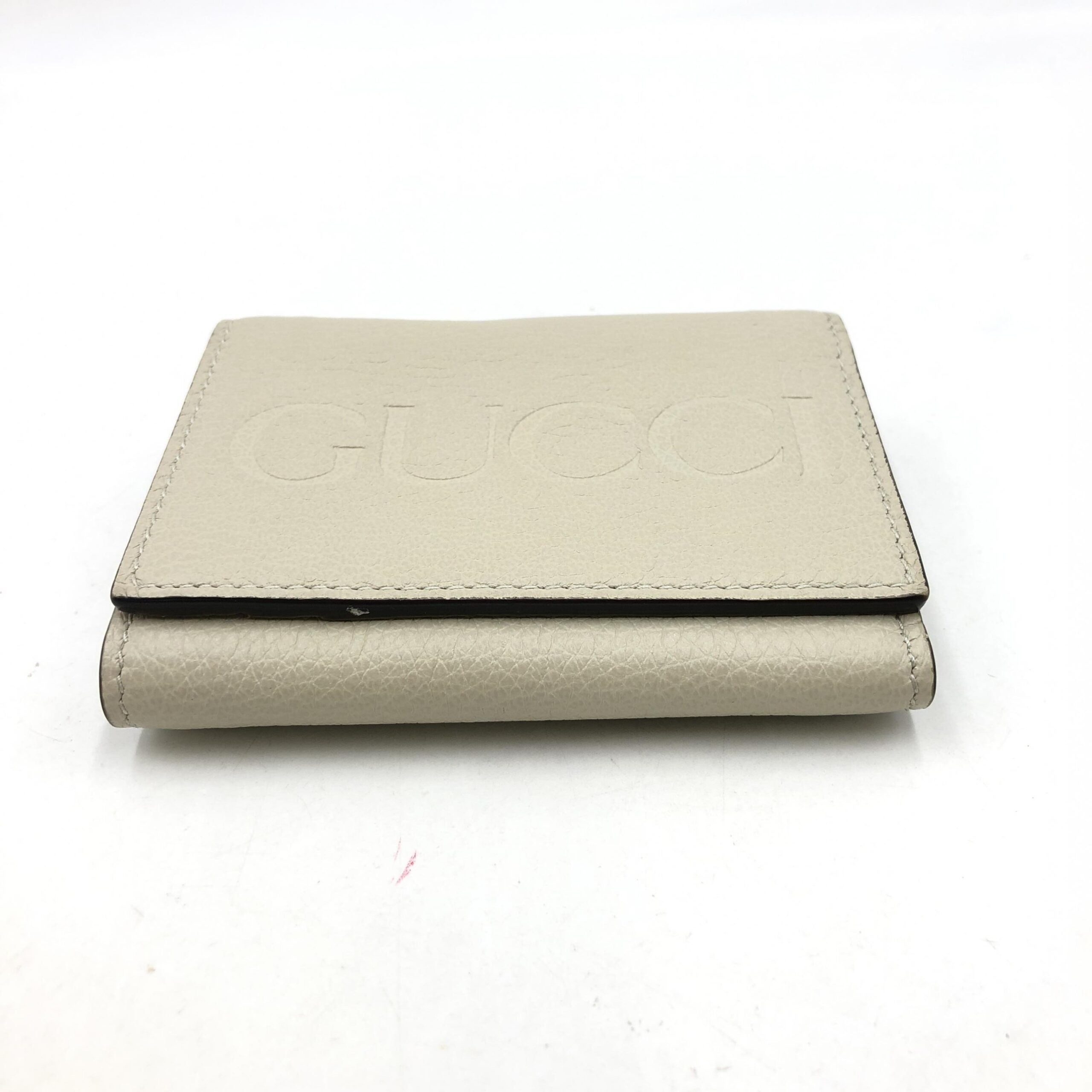 Gucci Ivory Leather Tri-Fold Women's Wallet (Pre-Owned)