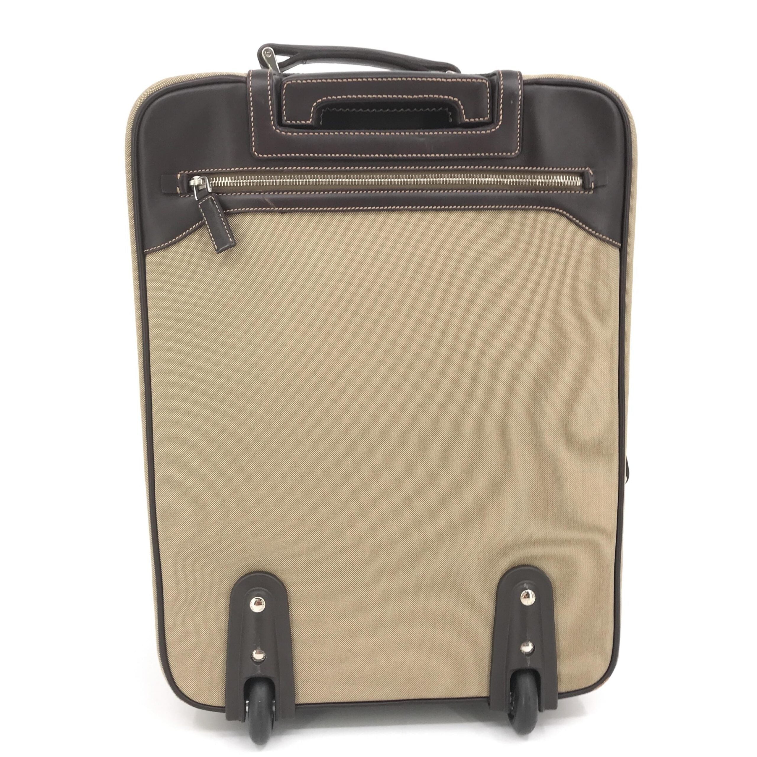 Prada Jacquard Canvas Leather Women's Suitcase (Pre-Owned)