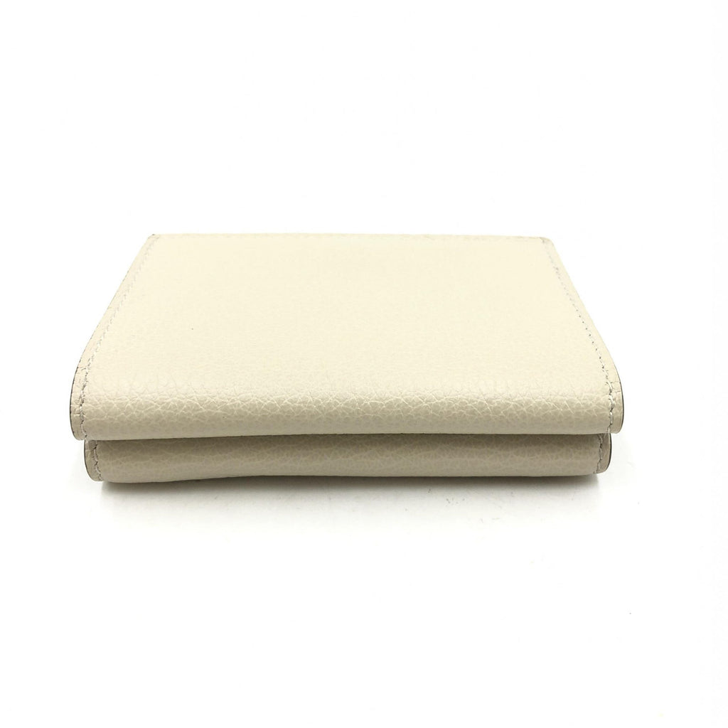 Gucci Ivory Leather Tri-Fold Women's Wallet (Pre-Owned)